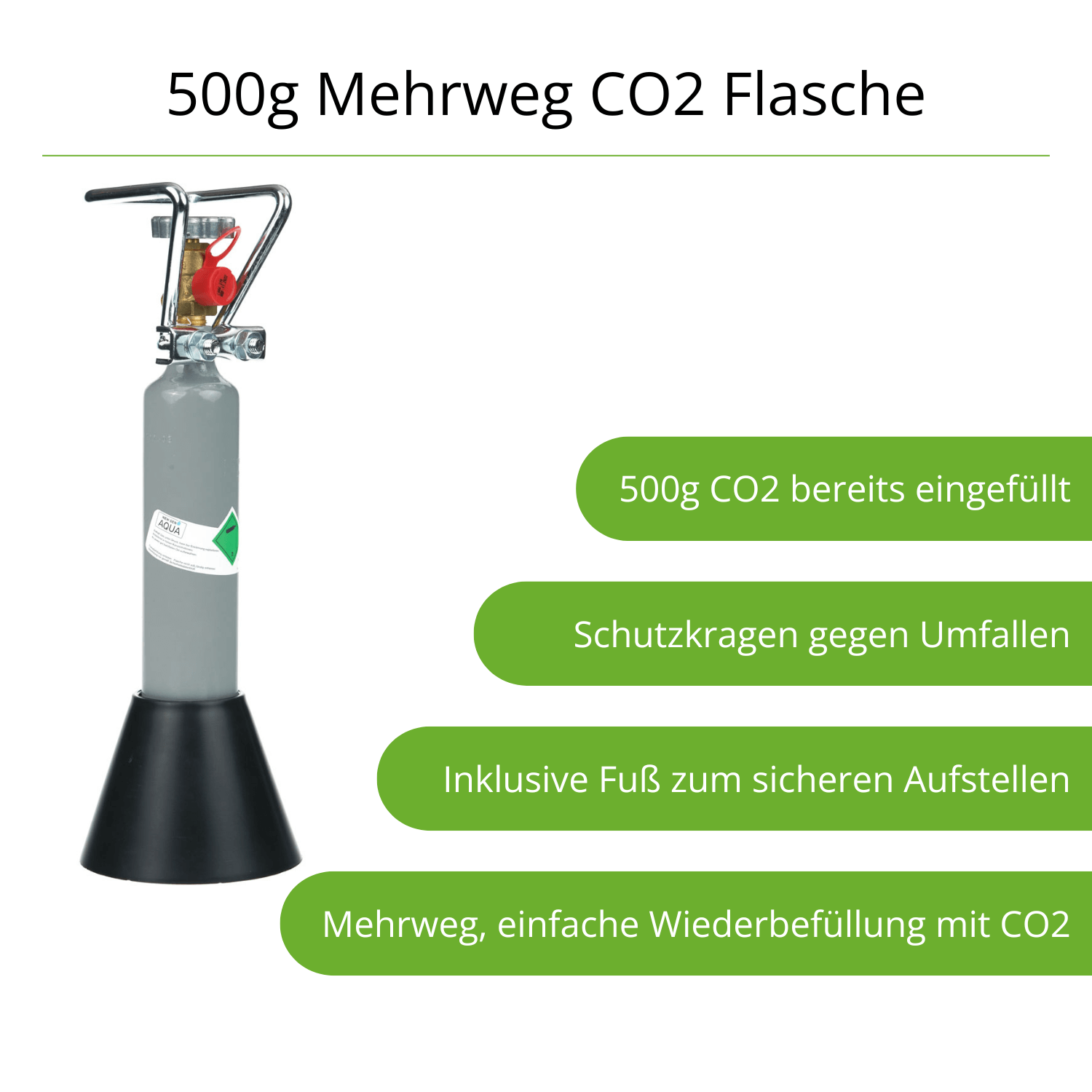 500g mehrweg co2 flasche wiederbefüllbar