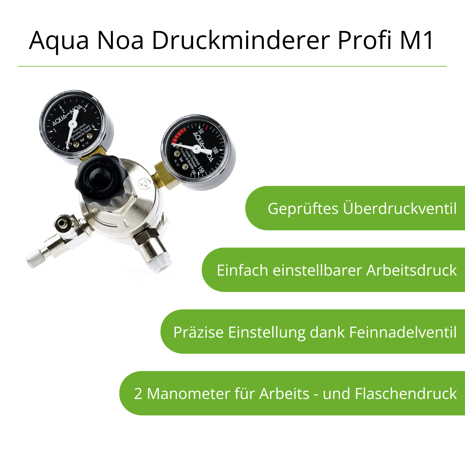Aqua Noa CO2 Druckminderer Profi M1